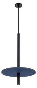 Ciemnoniebieska/beżowa metalowa lampa wisząca ø 30 cm Rilu – Sollux