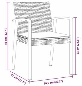 Zestaw Mebli Ogrodowych Komplet Jadalniany 5-Częściowy Rattan Na Taras Balkon Ogród