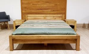 Łóżko z litego drewna bukowego, kolor Antik, 140 x 200 cm