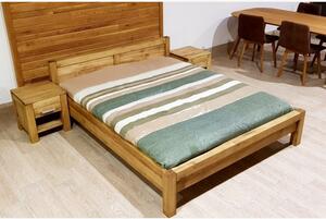 Łóżko z litego drewna bukowego, kolor Antik, 140 x 200 cm
