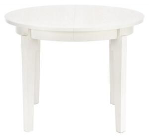 Okrągły, drewniany stół Sorbus - biały, do jadalni