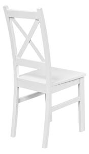 Krzesło krzyżak do jadalni Biały/Biały