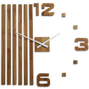 Drewniany zegar ścienny dębowy LAMELE 100cm