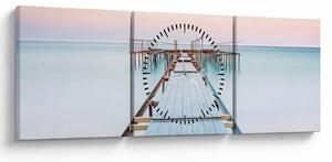 Obraz - Długie molo (z zegarem) (90x30 cm)