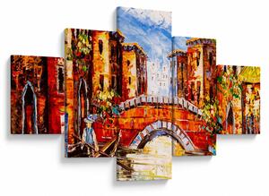 Obraz - Obraz olejny przedstawiający miasto III. (125x70 cm)
