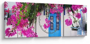 Obraz - Tradycyjny grecki dom (z zegarem) (90x30 cm)