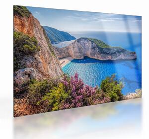 Obraz na szkle - Plaża Navagio, Grecja (70x50 cm)
