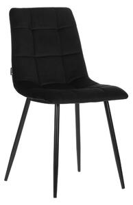 Krzesło tapicerowane BRUNO velvet czarne