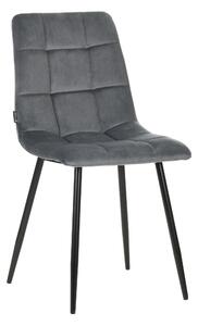 Krzesło tapicerowane BRUNO velvet ciemny szary