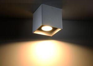Downlight LAMPA sufitowa SOL SL024 metalowa OPRAWA kostka cube szara - szary