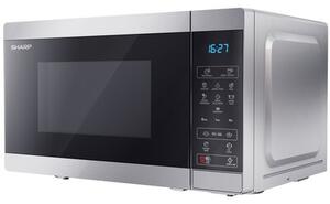 Kuchenka mikrofalowa SHARP YC-MS02E-S 800W średnica 25.5 cm pojemność 20L Time Defrost Weight Defrost Srebrny