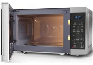 Kuchenka mikrofalowa SHARP YC-MS02E-S 800W średnica 25.5 cm pojemność 20L Time Defrost Weight Defrost Srebrny