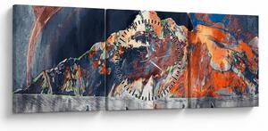 Obraz - Ilustracja domów publicznych (z zegarem) (90x30 cm)