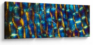 Obraz - Ściana komórkowa (z zegarem) (90x30 cm)