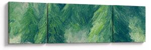 Obraz - Malowane drzewa iglaste (170x50 cm)