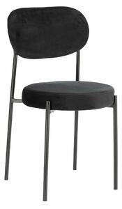 Czarne krzesło tapicerowane - Libio