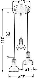 Biała nowoczesna lampa wisząca nad stół - K093-Mirabel
