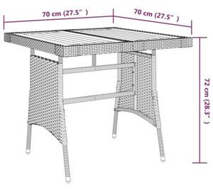 Zestaw Mebli Ogrodowych Komplet Jadalniany Z Poduszkami 3-Częściowy Czarny Rattan Na Taras Balkon Ogród