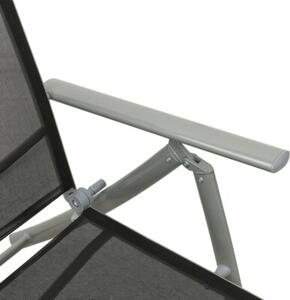 Zestaw Mebli Ogrodowych Komplet Wypoczynkowy Składany 3-Częściowy Srebrny Aluminium Na Taras Balkon Ogród