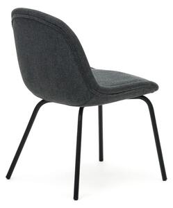 Ciemnoszare krzesła zestaw 4 szt. Aimin – Kave Home