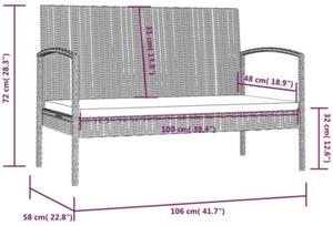 Zestaw Mebli Ogrodowych Komplet Wypoczynkowy Z Poduszkami 16-Częściowy Czarny Rattan Na Taras Balkon Ogród