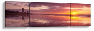 Obraz - Plaża o zachodzie słońca (170x50 cm)