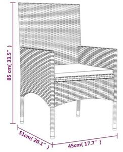 Zestaw Mebli Ogrodowych Komplet Wypoczynkowy Z Poduszkami 4-Częściowy Brązowy Rattan Na Taras Balkon Ogród