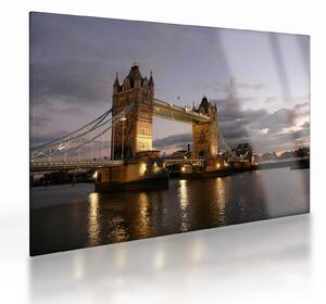 Obraz na szkle - Tower Bridge nocą (70x50 cm)