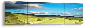 Obraz - Zielony krajobraz ze wzgórzami (170x50 cm)