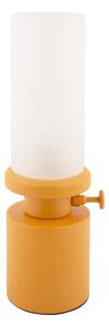 Lampa stołowa LED w kolorze ochry ze ściemniaczem i metalowo-szklanym kloszem (wysokość 29,5 cm) Camp – Leitmotiv