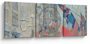 Obraz - Childe Hassam, Allies day, reprodukcje (z zegarem) (90x30 cm)