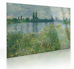 Obraz na szkle - Claude Monet, Banks of the Seine, reprodukcje (70x50 cm)