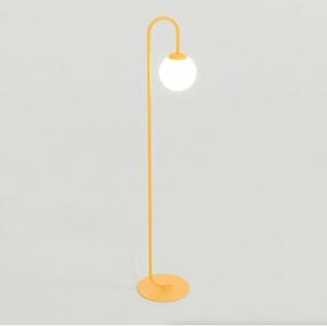 Lampa stojąca podłogowa nowoczesna pomarańczowa biała kula stick 1xE14 10W FLOR Emibig