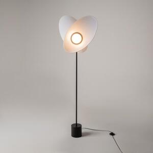Lampa stojąca podłogowa dekoracyjna czarno-biała regulowane abażury LED 12W EVOLUTION Maytoni