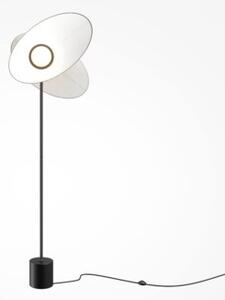 Lampa stojąca podłogowa dekoracyjna czarno-biała regulowane abażury LED 12W EVOLUTION Maytoni