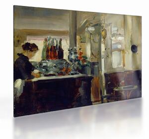 Obraz na szkle - Style of Edouard Manet, Bon Bock Cafe, reprodukcje (70x50 cm)