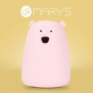 Lampka nocna dla dzieci bezprzewodowa RGBW pilot różowa miś duży LED 0.4W Mary's