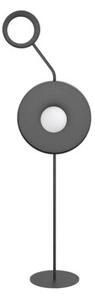 Lampa stojąca podłogowa nowoczesna czarna okrągłe talerze 2xG9 8W KISS Emibig