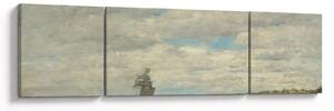 Obraz - Eugène Boudin, Coast of Brittany, reprodukcje (170x50 cm)