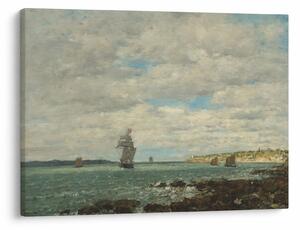Obraz - Eugène Boudin, Coast of Brittany, reprodukcje (70x50 cm)