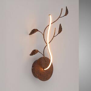 JUST LIGHT. GmbH Kinkiet Aurelia, brązowy / rdzawy, salon / jadalnia, metal, florentyński