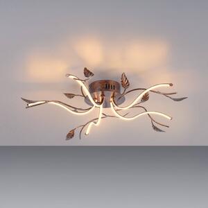 JUST LIGHT. GmbH Lampa sufitowa Aurelia, możliwość ściemniania, brązowy / rdzawy, salon / jadalnia, metal, florentyński