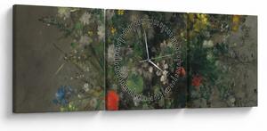 Obraz - Auguste Renoir, Flowers in a Vase, reprodukcje (z zegarem) (90x30 cm)