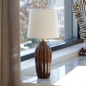 PR Home Lampa stołowa Lyon, brązowy / rdzawy, przedpokój, ceramika, skandynawski