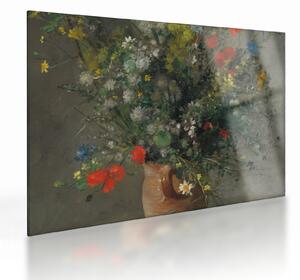 Obraz na szkle - Auguste Renoir, Flowers in a Vase, reprodukcje (70x50 cm)