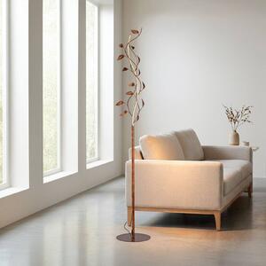 JUST LIGHT. GmbH Lampa stojąca Aurelia, możliwość ściemniania, brązowy / rdzawy, salon / jadalnia, metal, florentyński