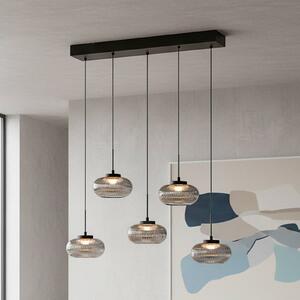JUST LIGHT. GmbH Lampa wisząca Noctis, możliwość ściemniania, aluminiowy / szary / cynkowy, salon / jadalnia, szkło, nowoczesny