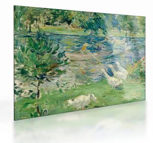 Obraz na szkle - Berthe Morisot, Girl in a Boat with Geese, reprodukcje (70x50 cm)