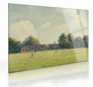 Obraz na szkle - Camille Pissarro, Hampton Court Green, reprodukcje (70x50 cm)