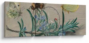 Obraz - Jan van Kessel the Elder, Insects and a Sprig of Rosemary, reprodukcje (z zegarem) (90x30 cm)